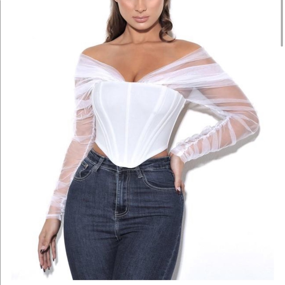 White corset top